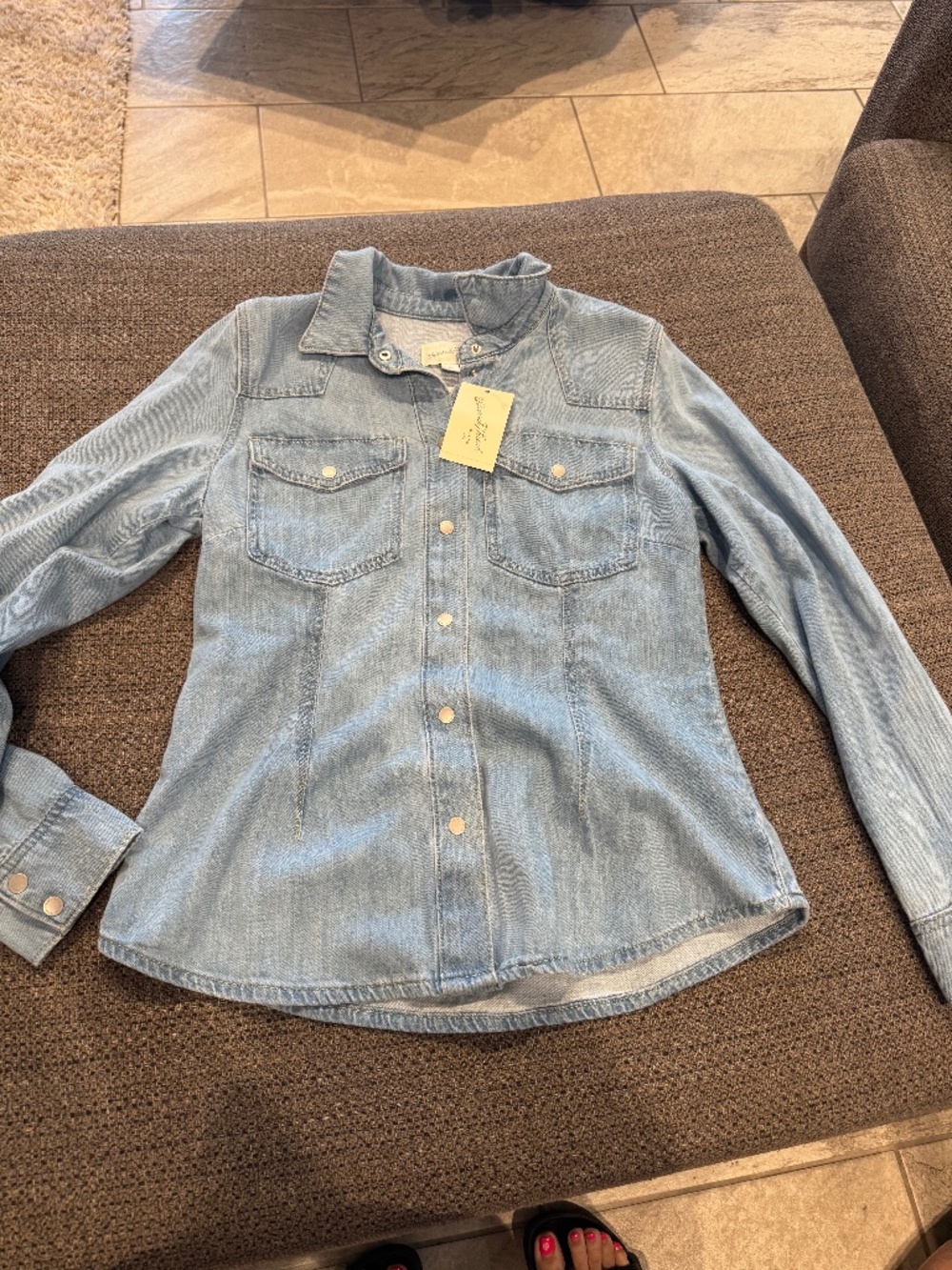 Universal threads chambray jean shirt